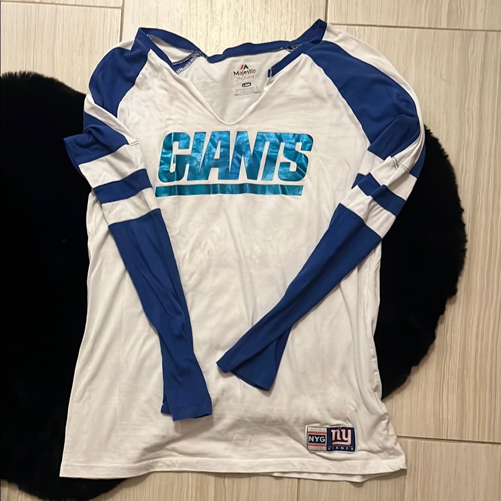 Giants Blue and White Long Sleeve Shirt